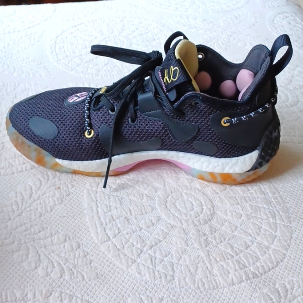 ADIDAS “Boost” James Harden's Signature Series Black Athletic Sneakers W-6 EUC - Picture 5 of 12